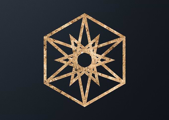 Gold Geometric Glyph Runes
