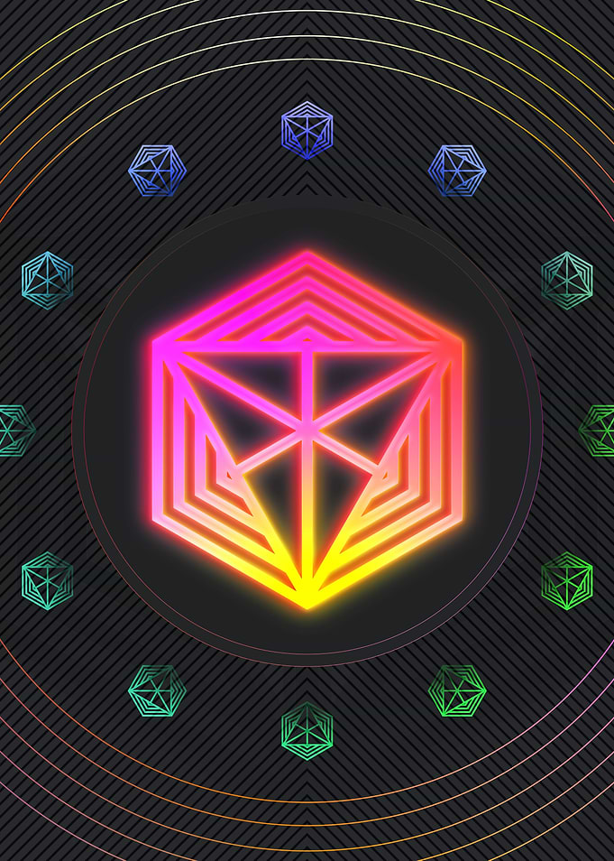Neon Geometric Glyph Runes