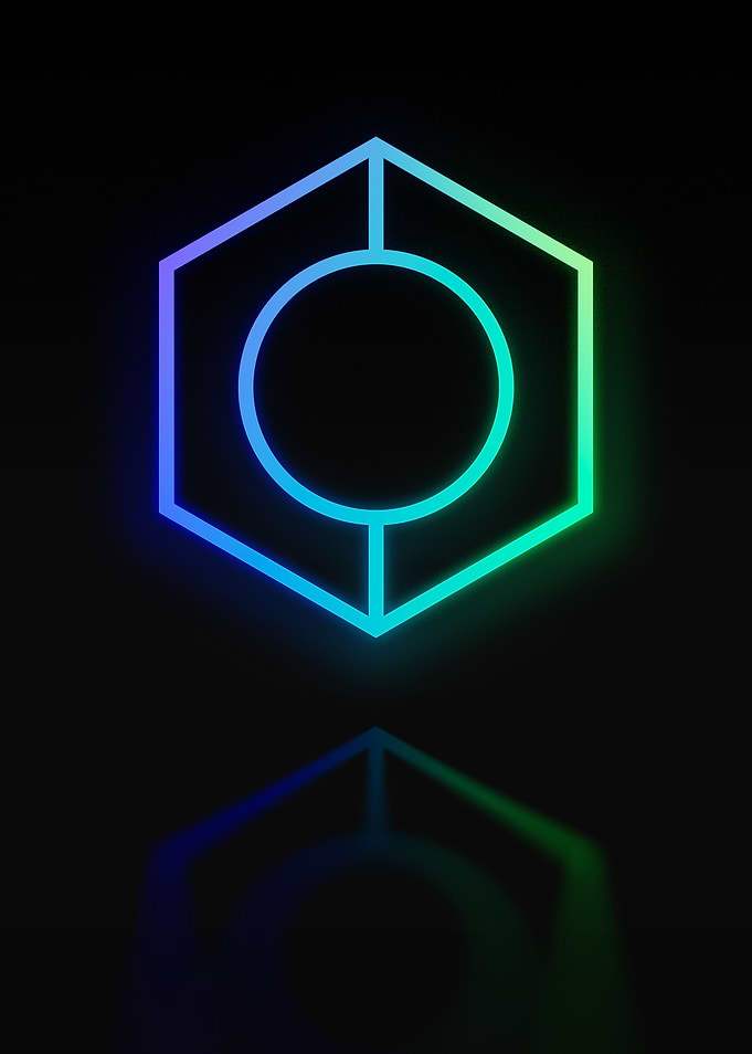 Neon Geometric Glyph Rune