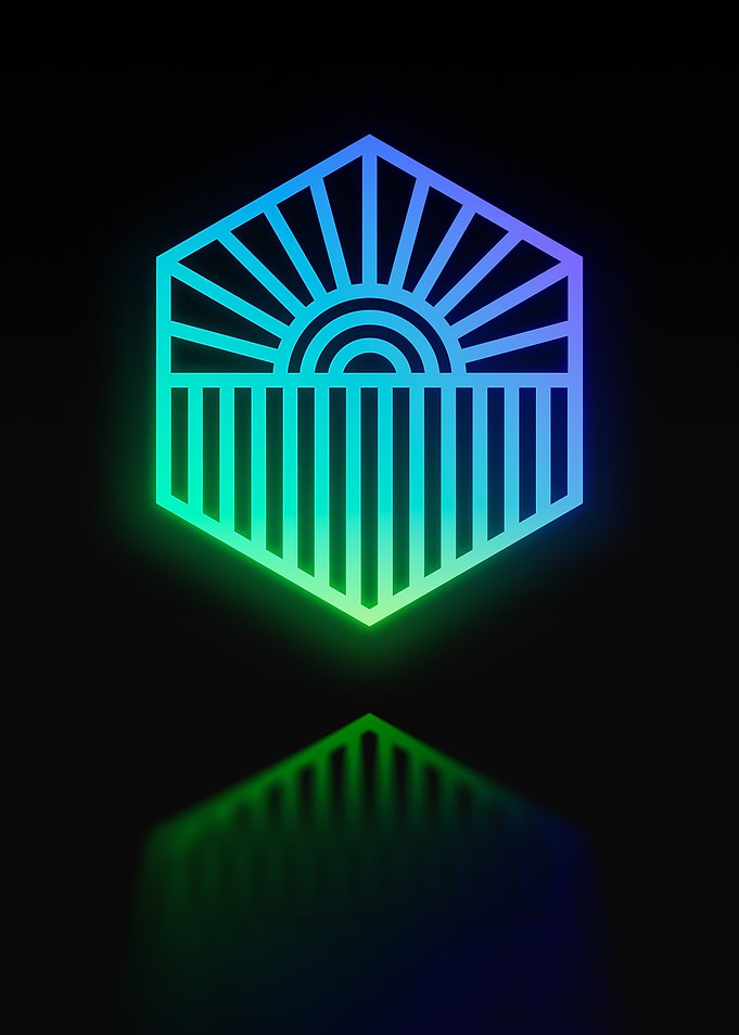 Neon Geometric Glyph Runes