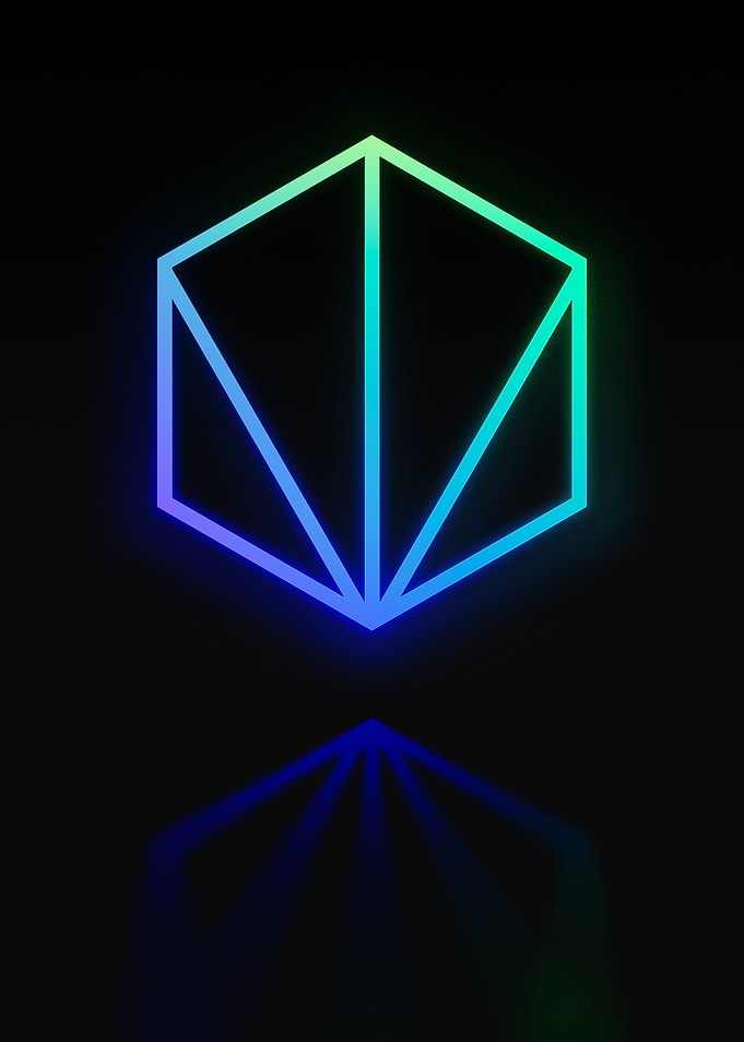 Neon Geometric Glyph Rune