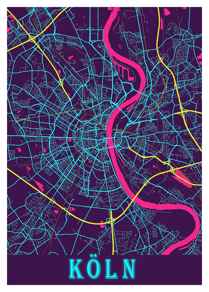 Koeln City Map Germany