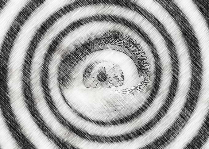 Hypnotic spiral graphic no