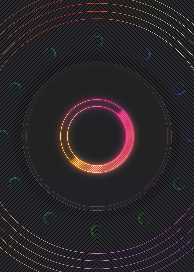 Neon Geometric Glyph Sign