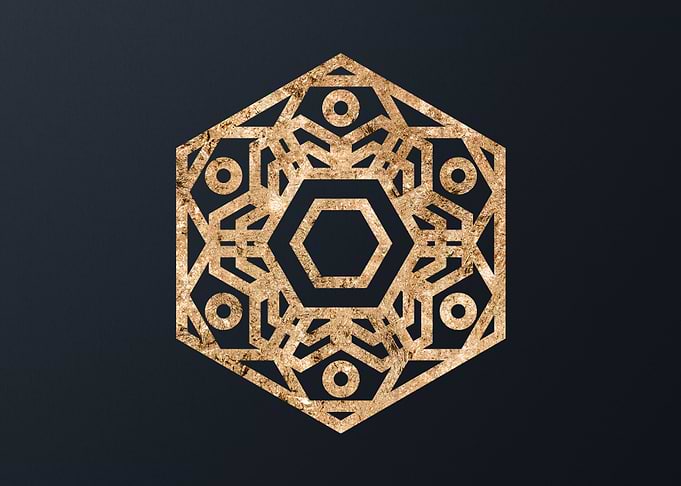 Gold Geometric Glyph Runes