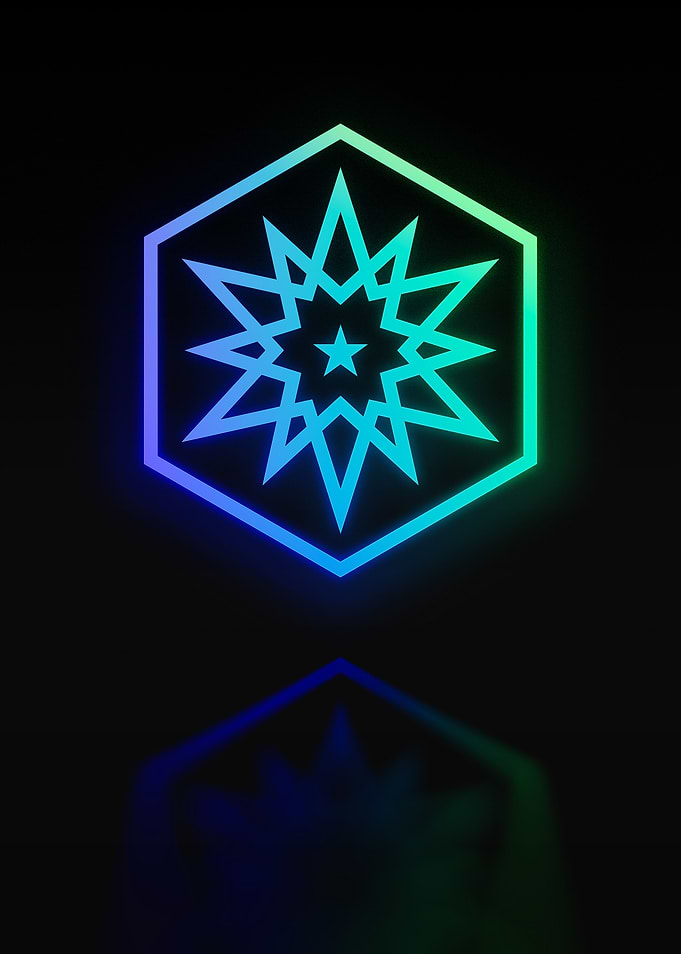 Neon Geometric Glyph Rune