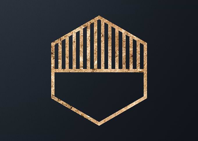 Gold Geometric Glyph Signs
