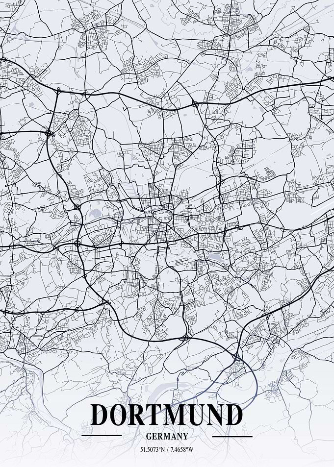 Dortmund City Map Germany