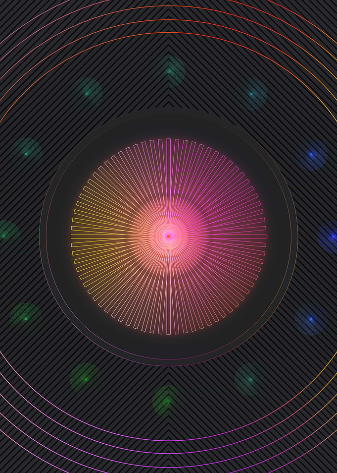 Neon Glyphs Mandalas Runes