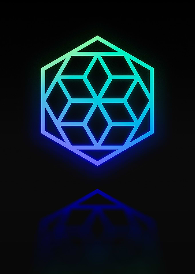 Neon Geometric Glyph Runes