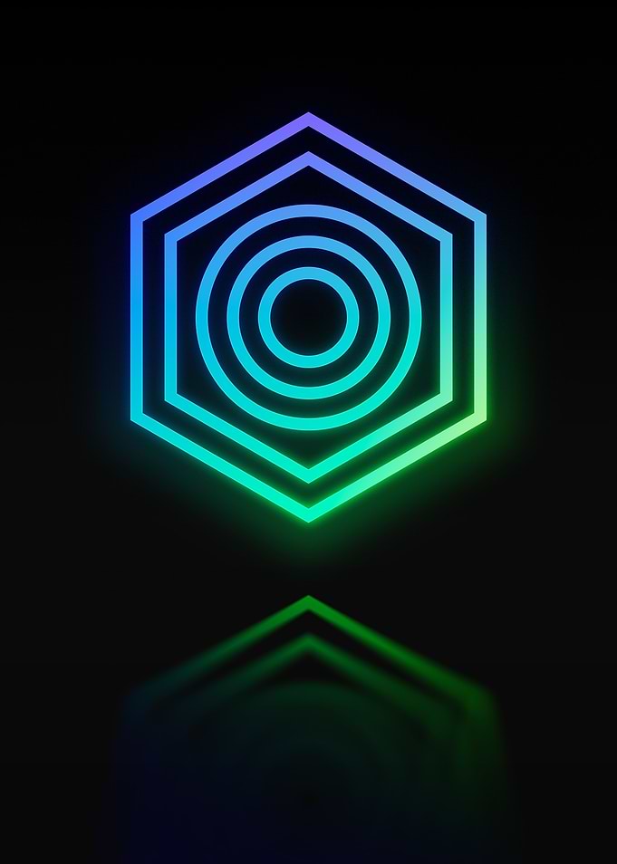 Neon Geometric Glyph Rune