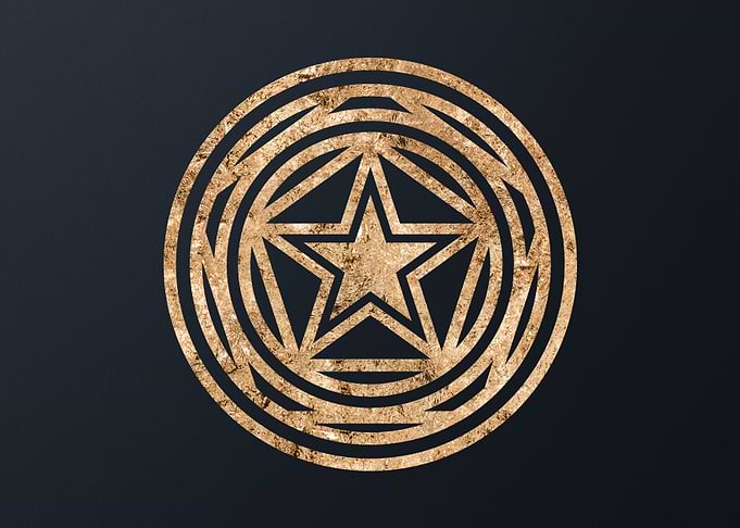 Gold Geometric Glyph Runes
