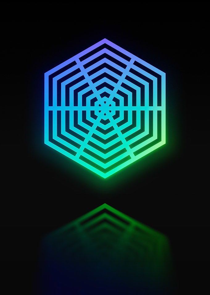 Neon Geometric Glyph Runes