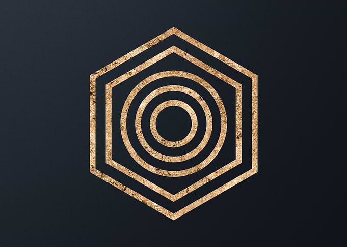 Gold Geometric Glyph Signs
