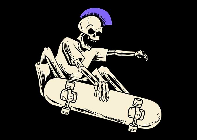 Skateboard Skeleton