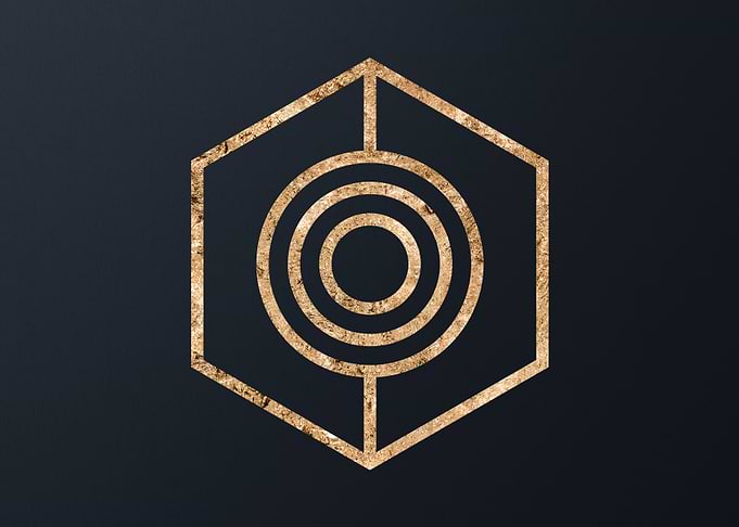 Gold Geometric Glyph Runes