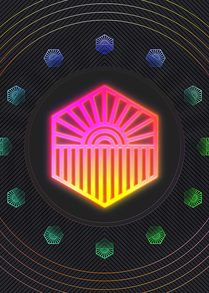 Neon Glyphs Mandalas Runes