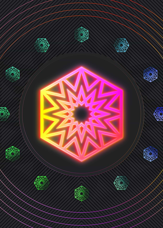 Neon Glyphs Mandalas Runes