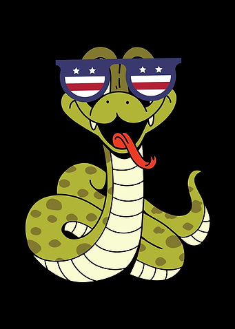 Snake in sunglasses