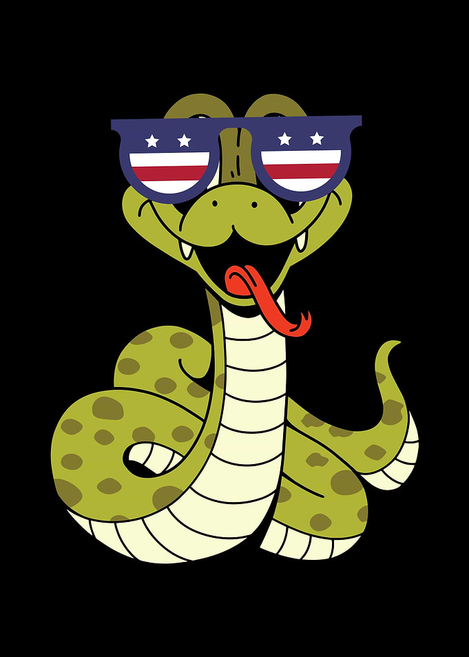 Snake in sunglasses