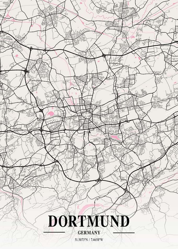 Dortmund City Map Germany