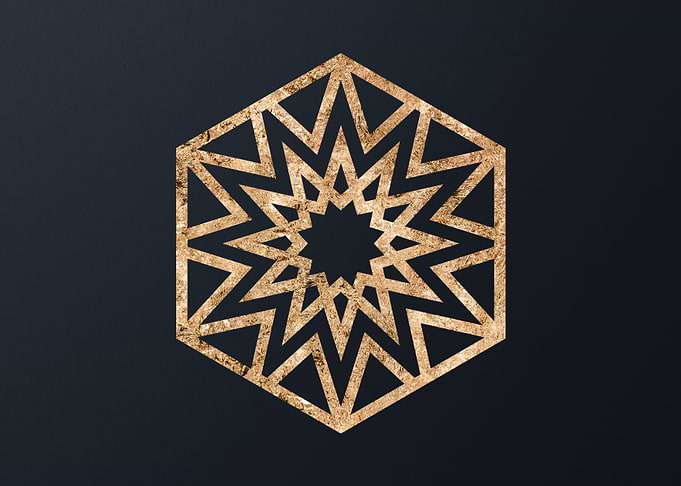 Gold Geometric Glyph Runes