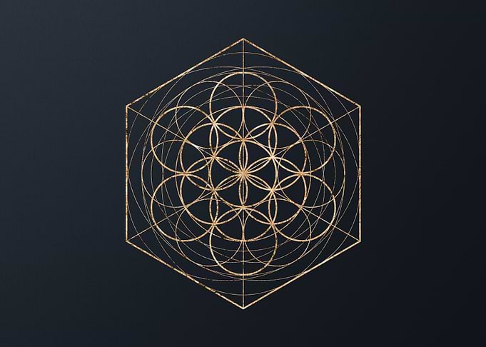 Gold Glyphs Mandalas Runes