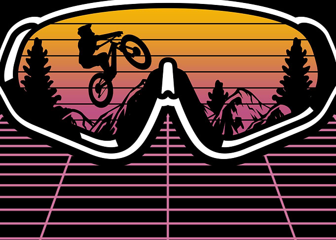 Mtb Downhill Synthwave