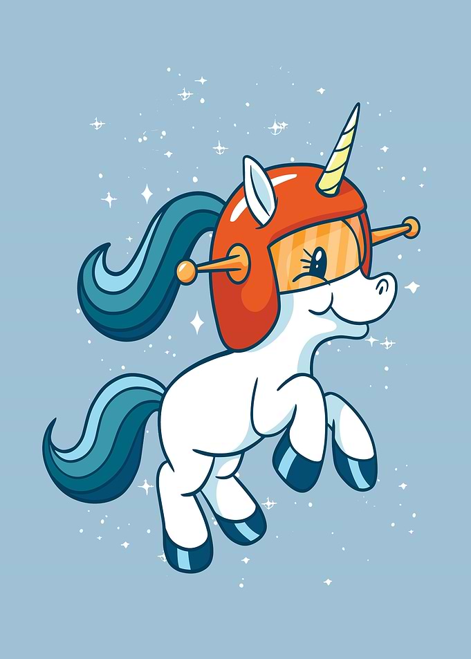 Unicorn cute space