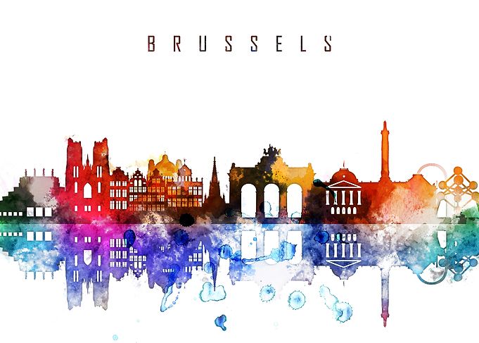 Brussels Belgium Skyline