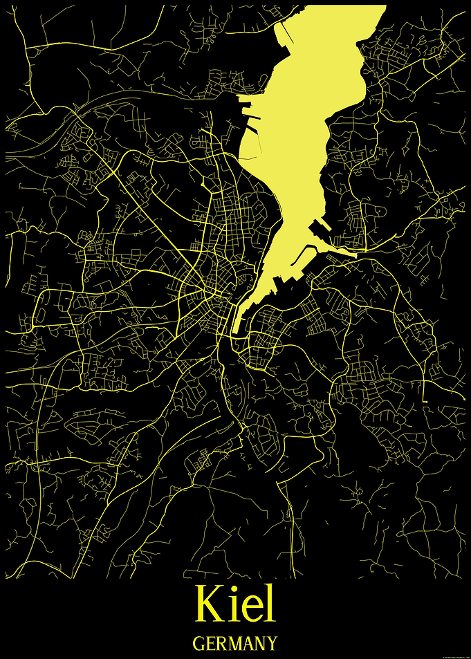 Kiel City Map Germany
