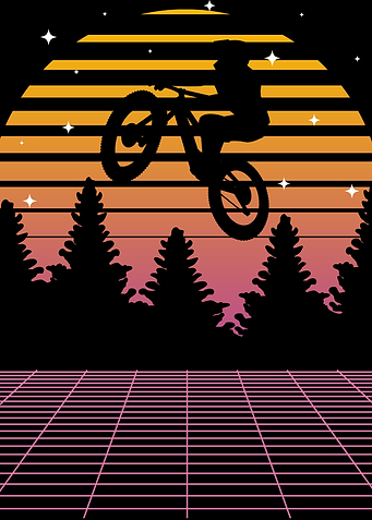Mtb Downhill Synthwave