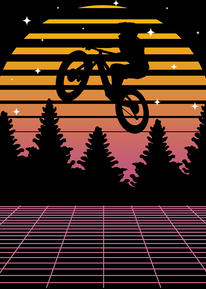 Mtb Downhill Synthwave