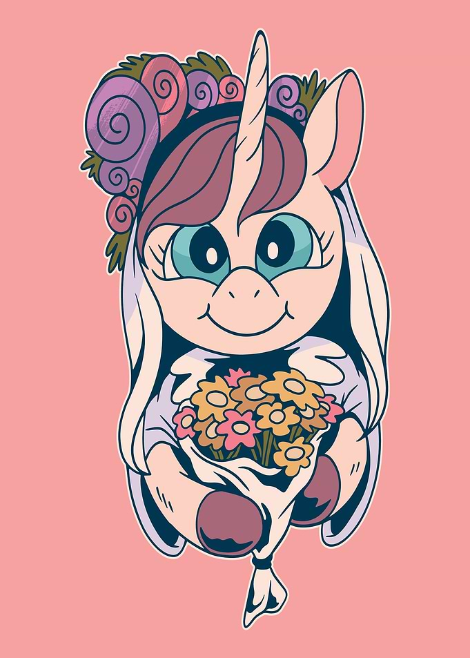 Unicorn cute bride