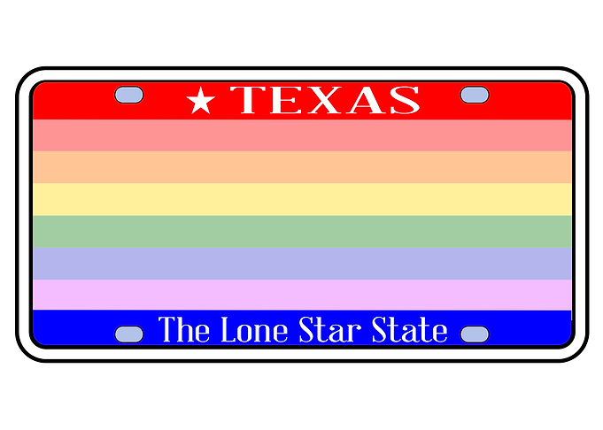 LGBT Texas State Plate
