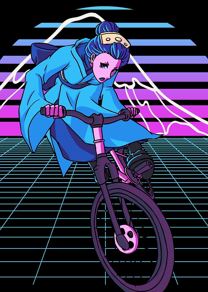 Japanese Geisha Biker