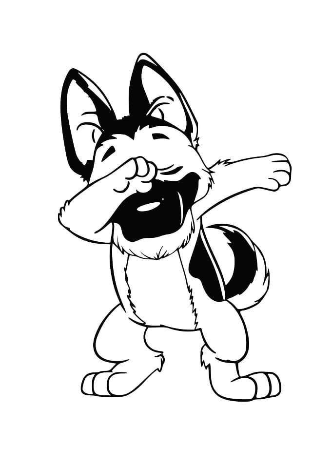 Dabbing German Shepherd