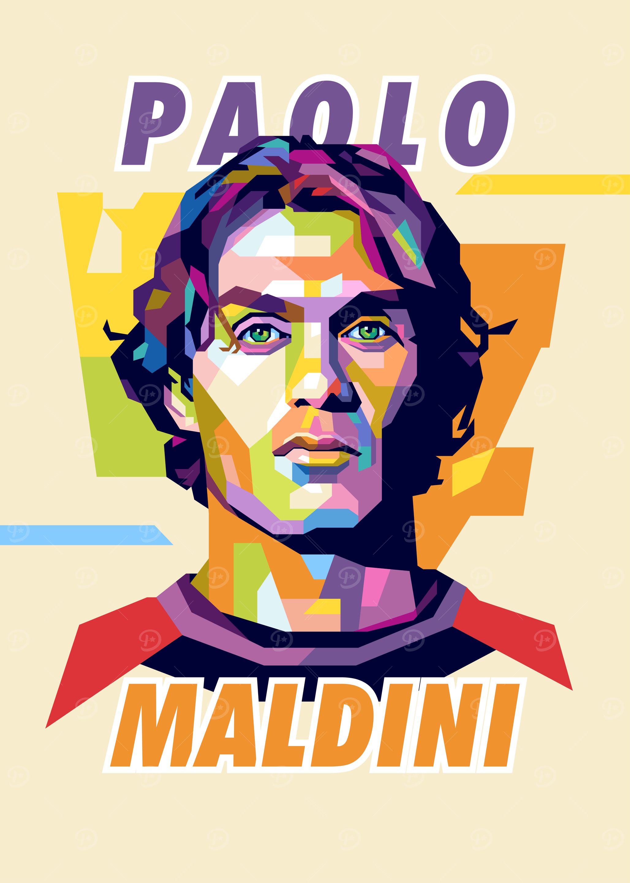 Paolo Maldini Pop Art