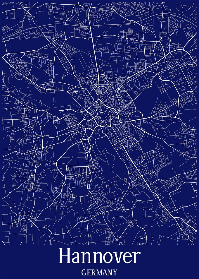 Hannover City Map Germany