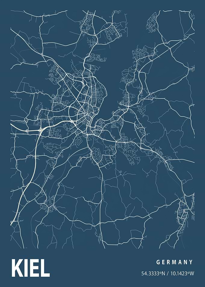 Kiel City Map Germany