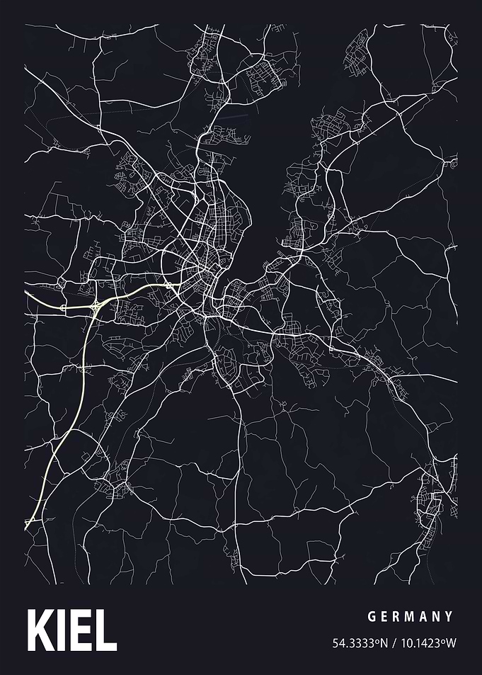 Kiel City Map Germany