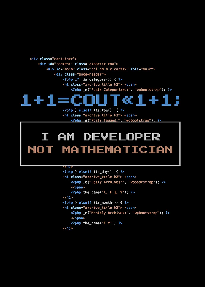 DEVELOPER NOT MATMATICIAN