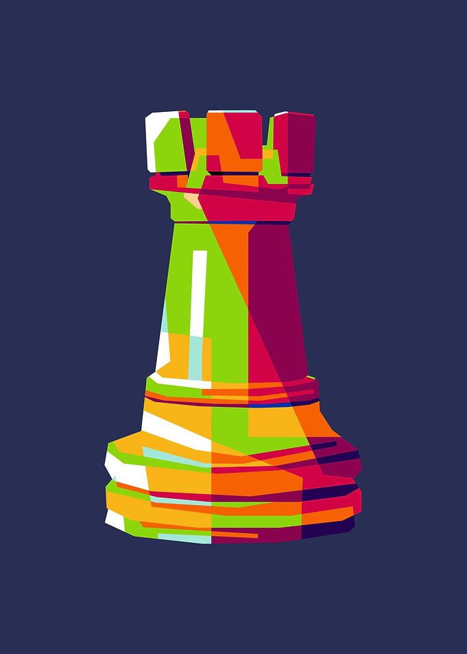 Rook in Pop Art Style