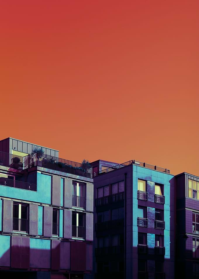 Fire red sunset