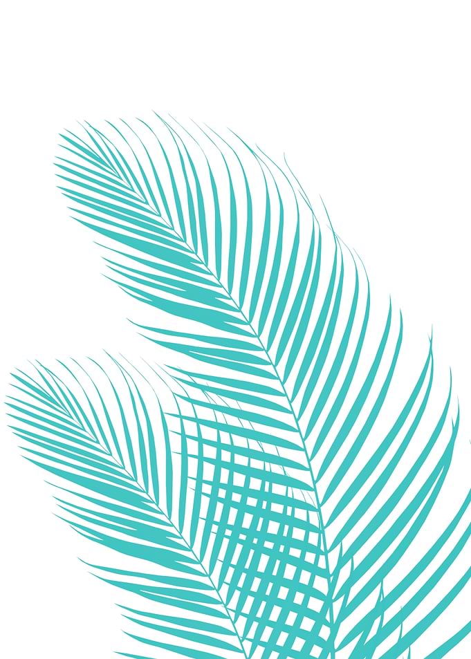Soft Turquoise Palm 5