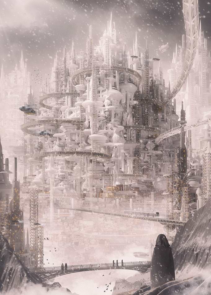 city in mist