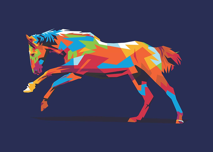 horse in pop art style