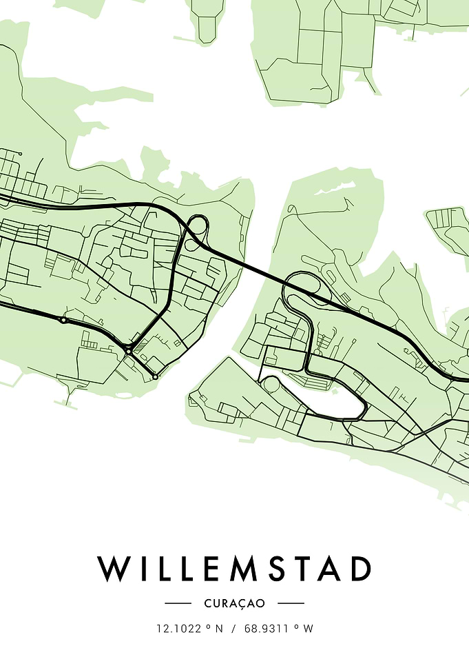 Willemstad City Map Green