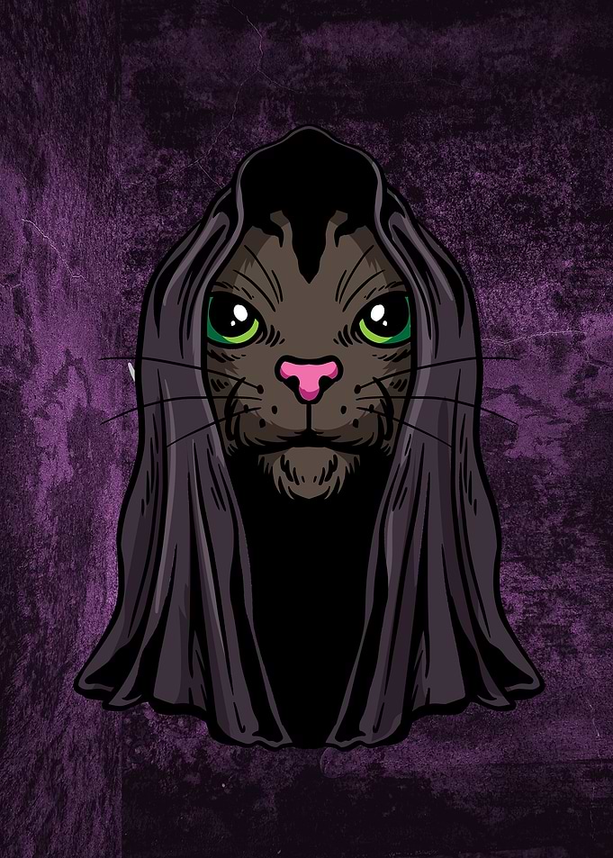 Dark Horror Cat