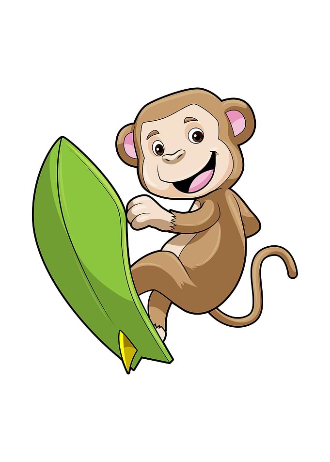 Monkey Surfer Surfboard